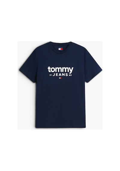 Tommy Hilfiger Tjm Slım Graphıc Tee Ext Erkek Mavi T-shirt - Dm0dm23376