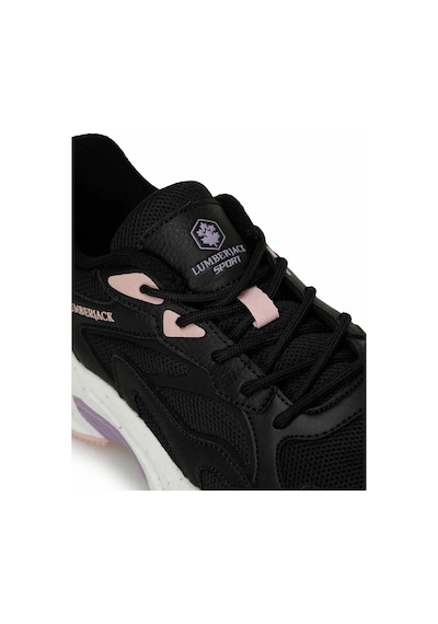 Lumberjack Fanto Memory Foam Tabanlı Fileli Kadın Sneaker Spor Ayakkabı Siyah-pudra Siyah - Pudra
