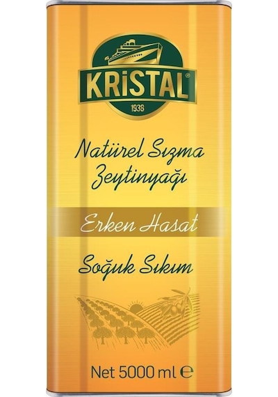 Kristal Erken Hasat Sızma Zeytinyağı 5 Lt Teneke