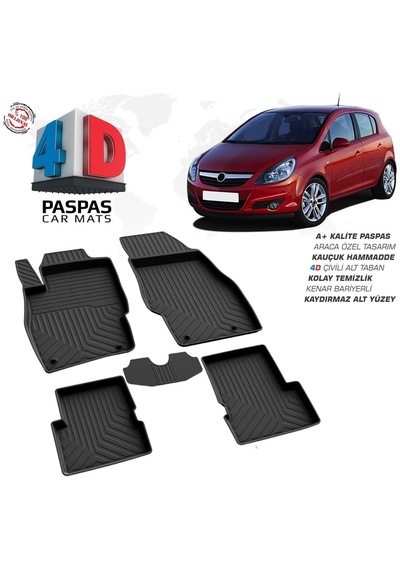 Corsa E Uyumlu 4d Havuzlu Paspas Omsa 2014 2015 2016 2017 2018 2019