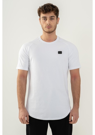 Maraton Sportswear Comfort Erkek Bisiklet Yaka Kısa Kol Basic Beyaz T-Shirt 21614-Beyaz