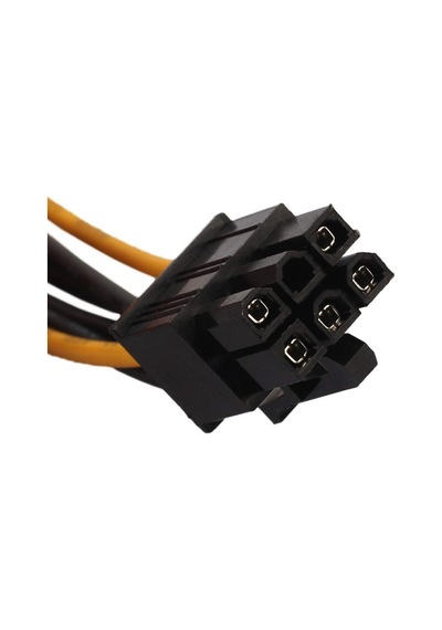 AoGo 6 Pin - Dual 4 Pin Molex Ide Güç Kablosu 6pin Pcı Express 2 X 4 Pinmolex Lp4 Power