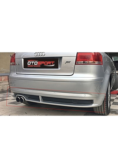 Audi A3 Tek Kapı Arka Tampon Eki Karlık Fiberglass Boyasız