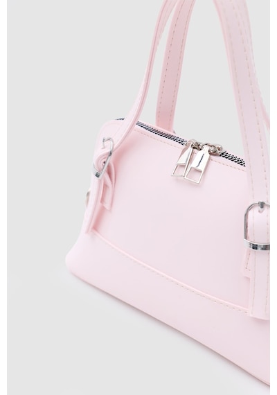 Shule Bags Ribbon Mini Çapraz Çanta Pembe
