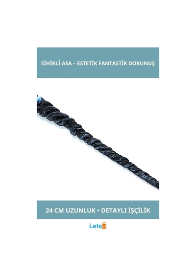 Polyester Sihirli Asa 24 Cm Büyülü Aksesuar 1 Adet