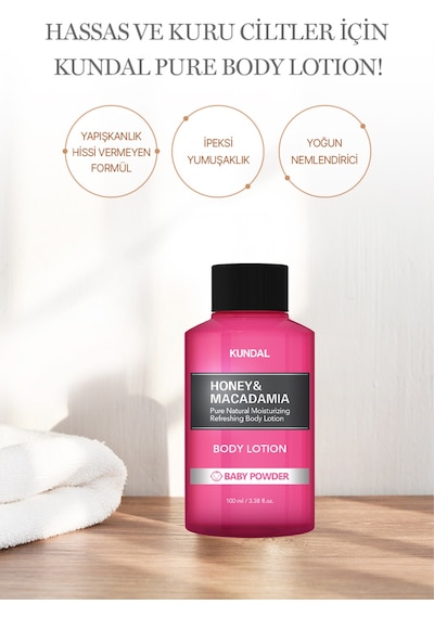 Kundal Honey & Macadamia Pure Body Lotion Baby Powder 100 ML