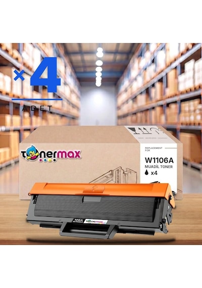 Hp Laser Mfp 135a Uyumlu  Toner Çipli W1106a 4'lü 1.000 Sayfa