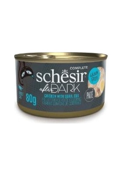 Schesir After Dark Ezme Tavuklu ve Bıldırcın Yumurtalı Yetişkin Kedi Konservesi 80 G