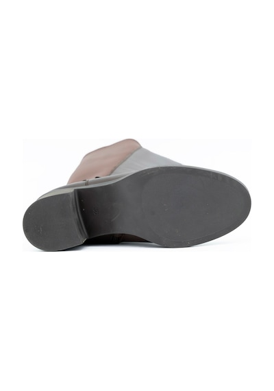 Tuna Hakiki Deri/tekstil Kauçuk Taban Fermuarlı Kadın Çizme - C265987 Kahverengi
