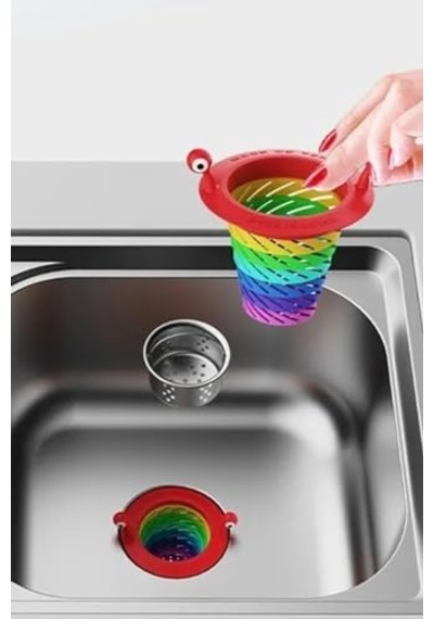 Lavabo Mesh Süzgeç Kapağı Lavabo Zemin Drenaj Sevimli Lavabo Filtresi Banyo Mutfak Süzgeci