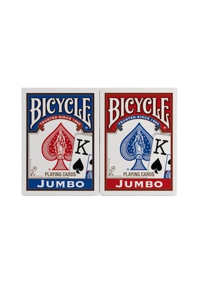 Rider Back Intl. Jumbo Endeks Oyun Kartları, İkili Paket, Kırmızı & Mavi