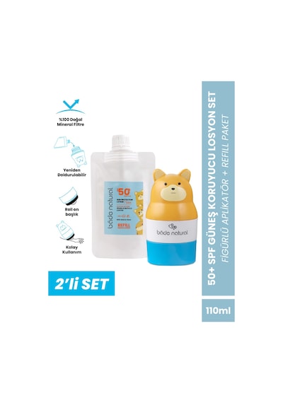 Bade Natural Çocuk Güneş Koruyucu Losyon Refill + Ayı Aplikatör