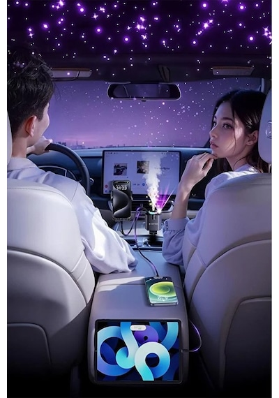 45w Işıklı Ve Kokulu Araç Şarj Cihazı Hızlı Şarj Usb-c & İos Uyumlu Atmosfer Işığı 45w 1 Type C
