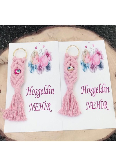 Nazarlıklı Makrome Anahtarlik Hediyelik 30 Adet