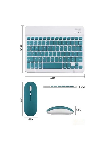 Apple İpad Air 11 Uyumlu Bluetooth Klavye Mouse Set Lazer