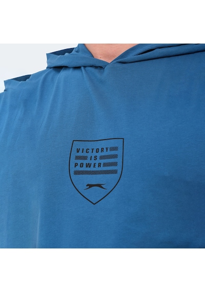 Slazenger VERSIO IN Erkek Kolsuz Baskılı Petrol Tişört