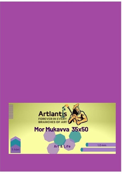Mor Renkli Mukavva 35x50 5 Adet Artlantis Renkli Mukavva 5 Adet