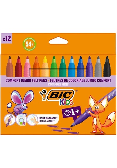 Bic Keçeli Kalem Comfort Jumbo 12 Renk 517250