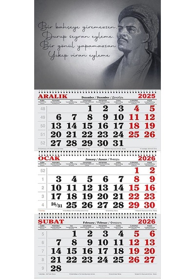 2026 Yılı Gemici Takvimi-yunus Emre