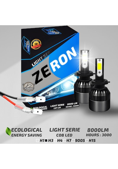 Fiat Tofaş Sis Farı Uyumlu Şimşek Etkili Led Xenon Light Series H3