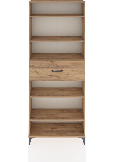 Arges Dolap 5 Raflı Tek Çekmeceli 88x30x221 Çam-çam Çam