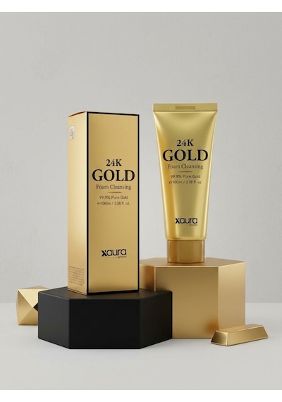 Xaura Global 24k Gold Foam Cleansing 100 Ml Gold Edition %99.9 Saf Altın İçerikli Canlandırıcı V