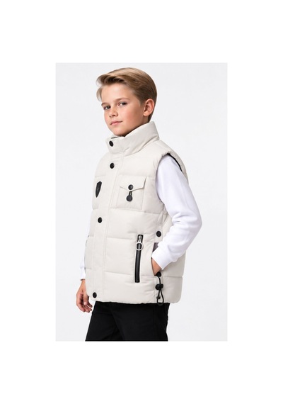 Maxx Kleın Erkek Çocuk Ekru Şişme Yelek Dik Yakalı Çıtçıtlı Fermuarlı Cepli Modern Tasarım Günlük Spor Dış Giyim 3-12 Yaş Maxx Kleın Erkek Çocuk Ekru Şişme Yelek Dik Yakalı Çıtçıtlı Fermuarlı Cepli Modern Tasarım Günlük Spor Dış Giyim 3-12 Yaş