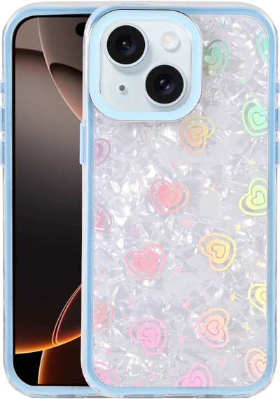 Apple  Uyumlu  iPhone 14 Lumi Desenli Kapak Mavi