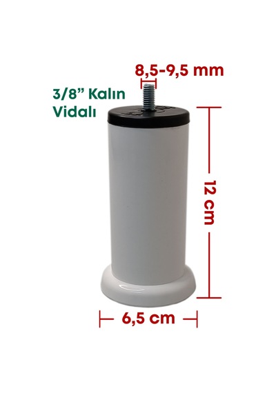 Cateksss 12 Cm Asena Plastik Ayak 3/8 Vanezia Ahşap - 25 Li Paket Kahverengi