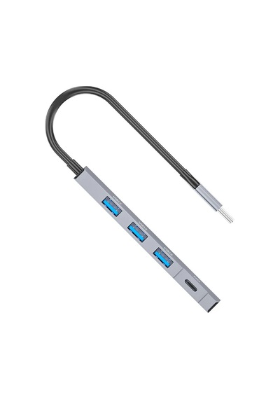 Ally Ads-309c 4in1 Type-c To Usb + Type-c Hub Adaptör Çevirici Dönüştürücü Çoğaltıcı- 5775 Füme