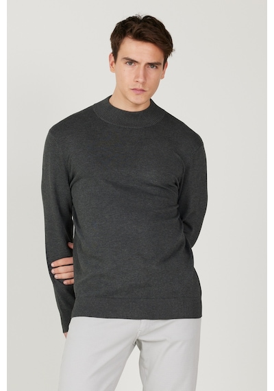 AC&Co / Altınyıldız Classics Erkek Antrasit-melanj Standart Fit Normal Kesim Yarım Balıkçı Yaka Triko Kazak Antrasit Melanj AC&Co / Altınyıldız Classics Erkek Antrasit-melanj Standart Fit Normal Kesim Yarım Balıkçı Yaka Triko Kazak Antrasit Melanj