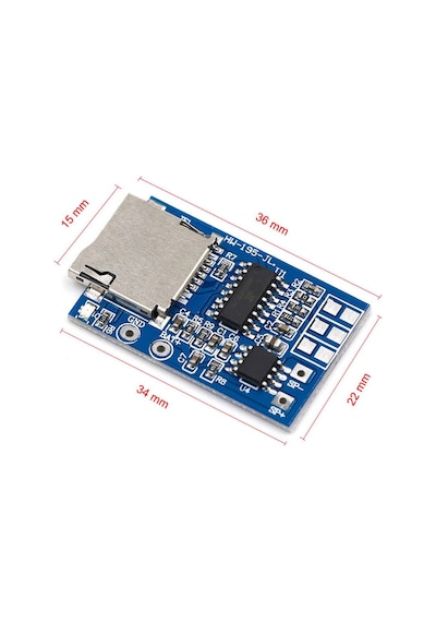 Gpd2846a Mp3 Ses Çalma Modülü Micro Sd Hafıza Kartı 4ohm 2w Amfi 3 Buton Kontrol Ürün