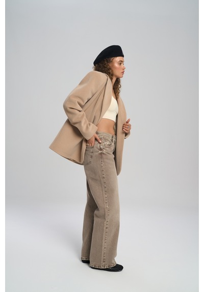 Mai Studios Co. Runa Oversize Bej Blazer Bej