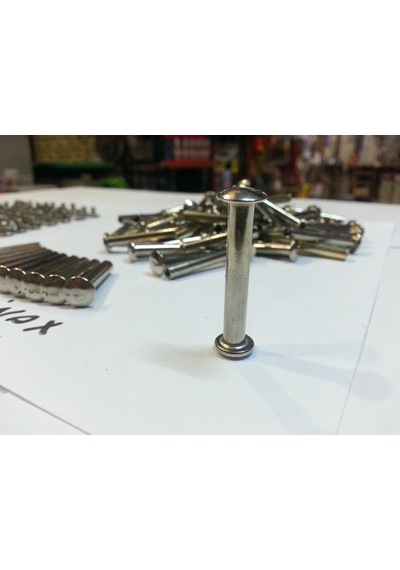 3 CM Dosya Klasör Menü Kartela Vidası Nikel Inox Renk 100 Adet