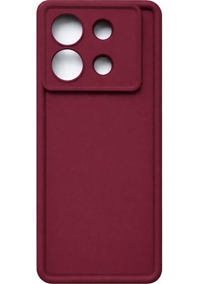 İnfinix Zero30-5g Uyumlu Kamera Çıkıntılı Mat Silikon Telefon Kılıfı Bordo