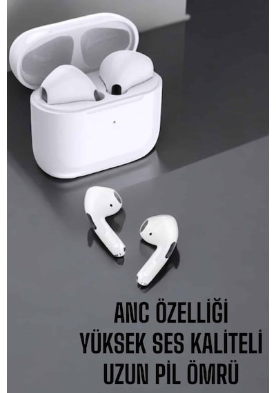 Beyaz - 859 - Yeni Nesil Pro Bluetooth Kulaklık Yüksek Ses Kaliteli - Muratech - Anc Özelliği