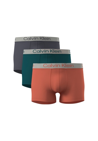 Calvin Klein Erkek Trunk 3'lü Paket Çok Renkli Boxer-15710 Turuncu