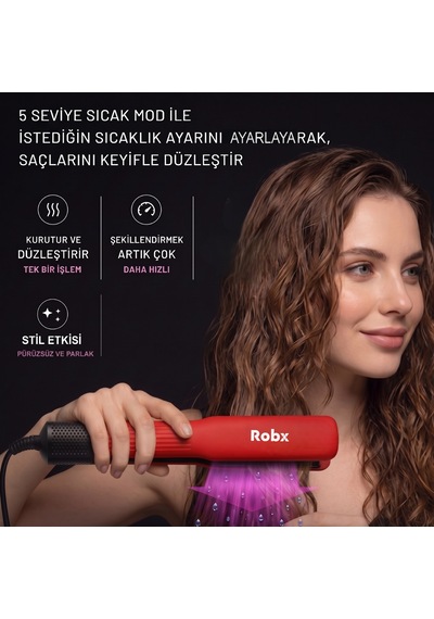 Robx Airflow Islak Ve Kuru Hava Üflemeli Saç Düzleştirici