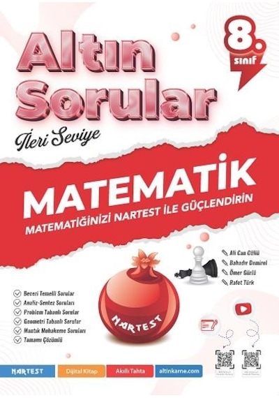 Nartest Yayınları 8.sınıf Altın Sorular İleri Seviye Türkçe-matematik-fen Bilimleri-inkılap Tarihi Seti 4 Kitap