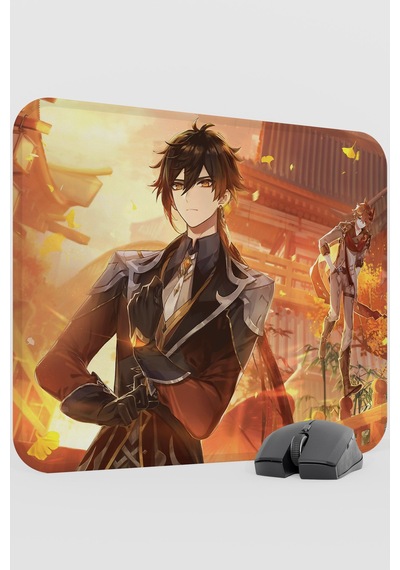 Zhongli Genshin Impact Anime Gacha V4 - 48x40 Xl Gaming Mouse Pad Fare Altlığı