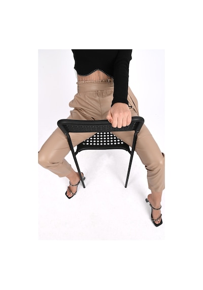 Koza Butik Kadın Jogger Deri Pantolon 6151-23 001