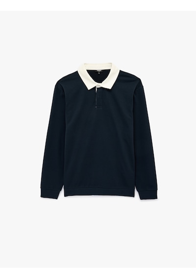 Koton Regular Fit Şardonlu Renk Kontrastlı Düğmeli Polo Yaka Sweatshirt Lacivert 6sam70014mk Lacivert Koton Regular Fit Şardonlu Renk Kontrastlı Düğmeli Polo Yaka Sweatshirt Lacivert 6sam70014mk Lacivert