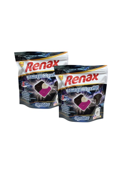 Renax Çamaşır Kapsülü 30 Yıkama Siyahlar X 2 Adet