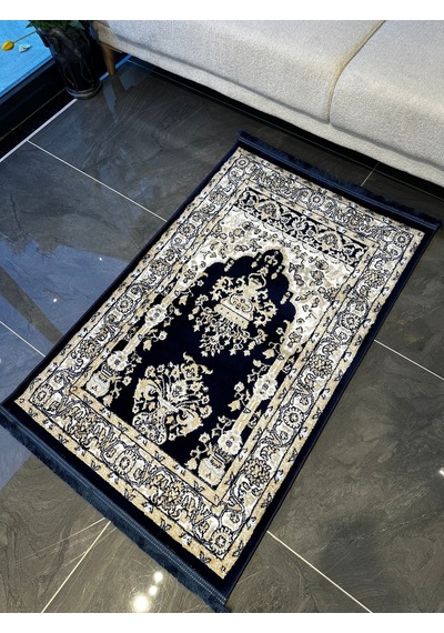 Seccade Dokuma Halı Seccade Püsküllü 80x125 Lacivert