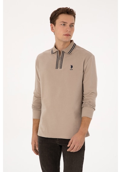 U.s. Polo Assn. Erkek Koyu Bej Sweatshirt 50308927-vr088 Koyu Bej
