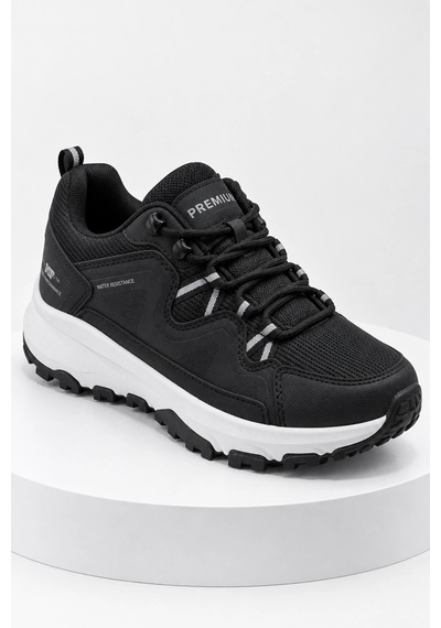 In Step Trekon Erkek Siyah-beyaz Outdoor Suya Dayanıklı Kalın Tabanlı Yürüyüş Ayakkabısı