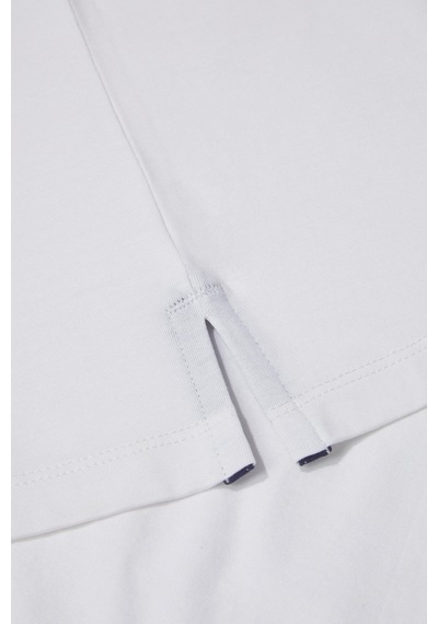 Fermuarlı Polo Yaka Erkek T-shirt Beyaz Beyaz