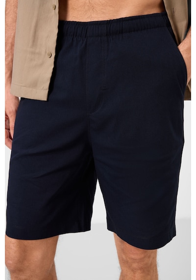 Tommylife Lacivert Standart Fit Dokuma Hafif Esnek Chino Erkek Şort - 81291 Lacivert