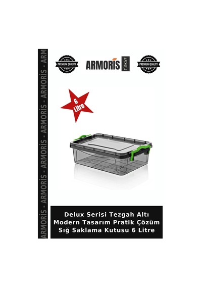 Delux Serisi Tezgah Altı Modern Tasarım Pratik Çözüm Sığ Saklama 6 Litre Çok Renkli