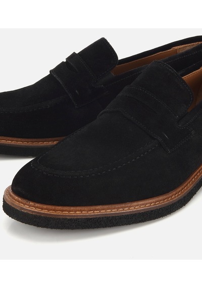 Hotiç Erkek Süet Deri Siyah Klasik Loafer